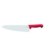 Chef's knife/ wide blade 26 cm stainless steel polypropylene (pp) red coloured Pro.cooker