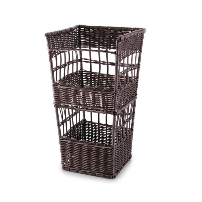 French bread basket square aubergine polypropylene (pp) 29 cm Vollrath