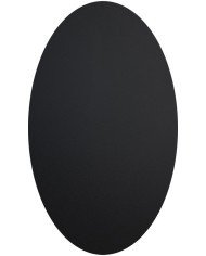 Adhesive slate oval black 8.5x8.5 cm Securit (8 units)