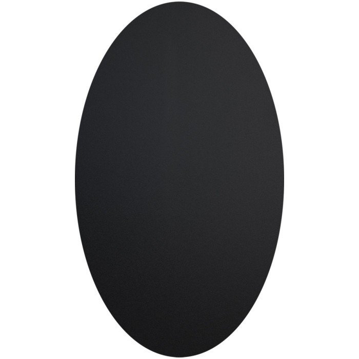 Adhesive slate oval black 8.5x8.5 cm Securit (8 units)