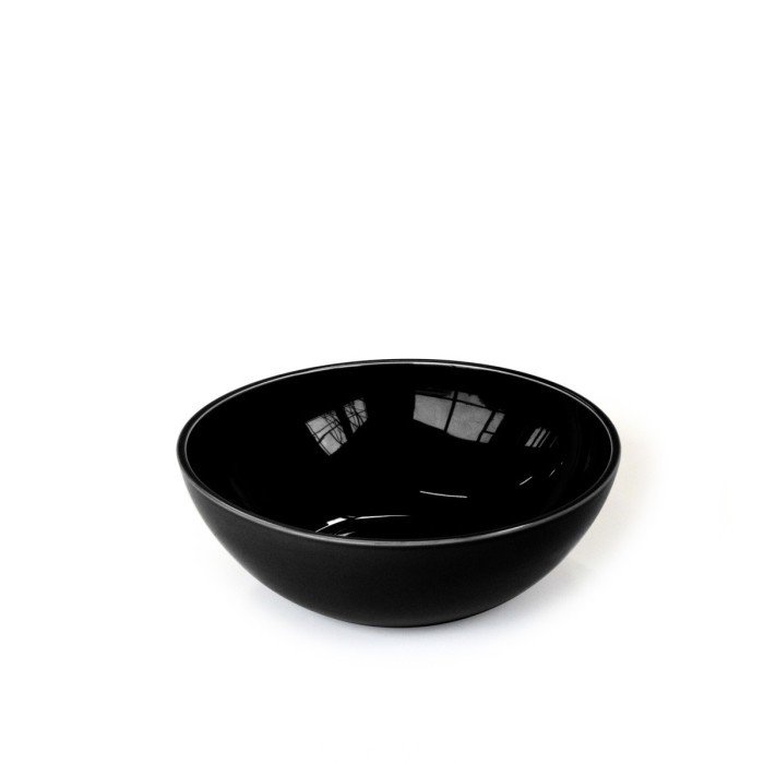 Bowl glass black Ø 25 cm 8.5 cm Tilt Craster