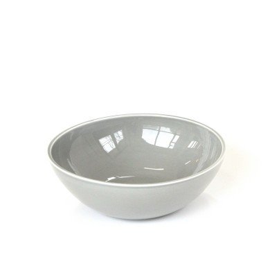 BOWL LIGHT GREY CERAMIC LARGE D29XH10CM TILT CRASTER