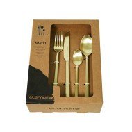 CHAMPAGNE CUTLERY SET BOX OF 16 MAT CHAMPAGNE STAINLESS STEEL NARDO ETERNUM