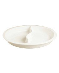 BUFFET PAN D39CM WITH DIVIDER DEPTH 6.2CM PORCELAIN