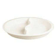 BUFFET PAN D39CM WITH DIVIDER DEPTH 6.2CM PORCELAIN