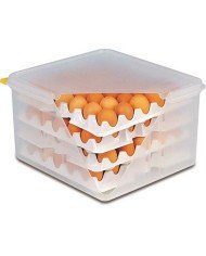 EGGS BOX 35.4X32.5XH20CM WITH LID AND 8 TRAYS