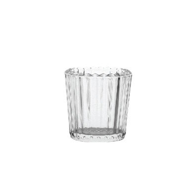 TEALIGHT HOLDER D3.5XH6CM CLEAR GLASS