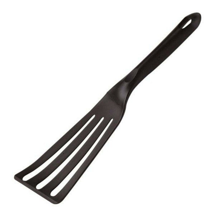 SPATULA TURNER SLOTTED L30XW7.5CM BLACK POLYAMIDE