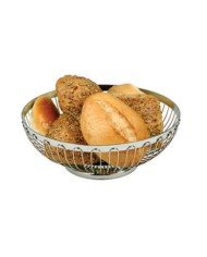 BREAD BASKET ROUND D25.5CM WITH BASE SST