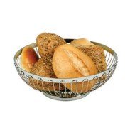 BREAD BASKET ROUND D25.5CM WITH BASE SST