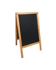 CHALK BOARD SANDWICH HARD WOOD PAVEMENT WITH LACQUERED 70X120CM TEAK FINISH