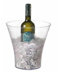 CHAMPAGNE BUCKET TRANSPARENT D22XH23CM FROSTED STACKABLE  SAN