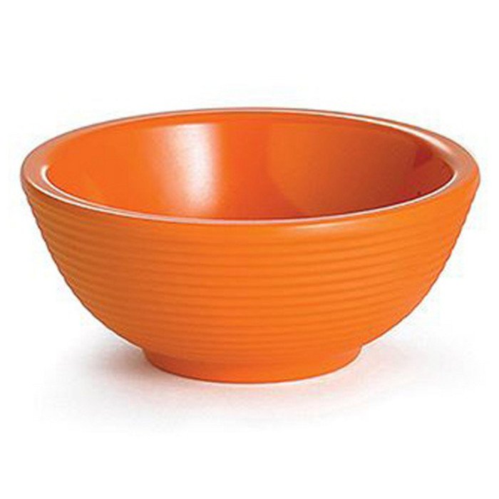 SAUCE RAMEKIN RIBBED ORANGE 6CL MELAMINE