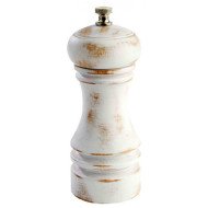 PEPPER MILL VINTAGE WHITE  H15CM BEECHWOOD