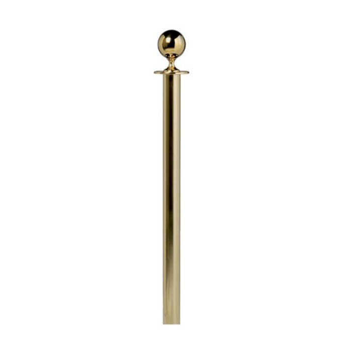 BARRIER POST CLASSIC GOLD ROUND HEAD POST 100CM BASE NOT INCLUDED