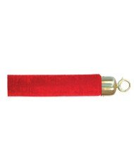 BARRIER ROPE 150CM CLASSIC VELVET RED WITH GOLD ENDS 