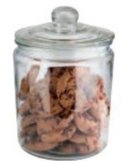 CLASSIC COOKIES JAR WITH LID 2L D14XH21.5CM GLASS