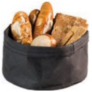 BLACK PAPERBAG BREAD BASKET D17XH11CM ROBUST KRAFT PAPER