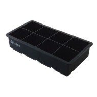 ICE CUBE MOULD 21.5X11.2XH5.4CM 8-SQUARE 4.8X4.8X4.8CM BLACK SILICONE