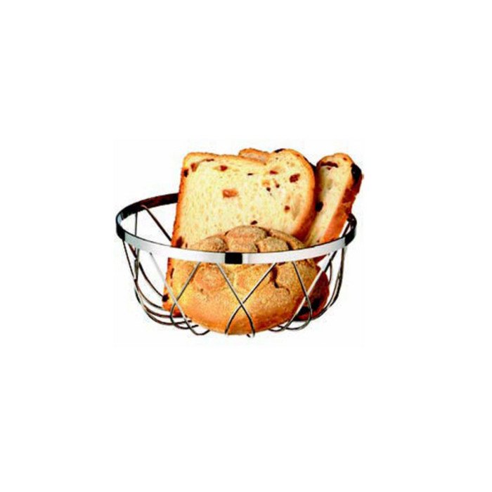 WIRE BREAD BASKET ROUND D18XH7.5CM CHROME 