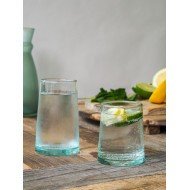 Low form tumbler in mouth-blown recycled glass 25 cl Lily Pro.mundi