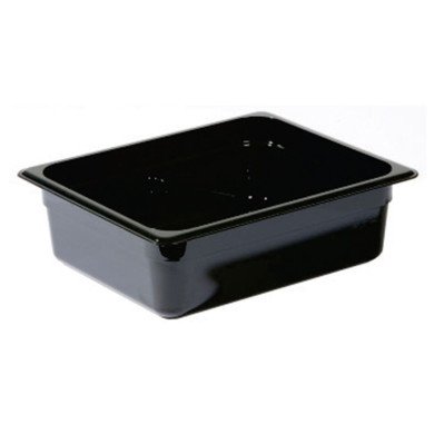 CONTAINER GN 1/2 RECTANGULAR BLACK POLYCARBONATE