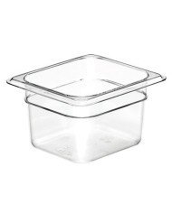 CONTAINER GN 1/6 RECTANGULAR CLEAR POLYCARBONATE 