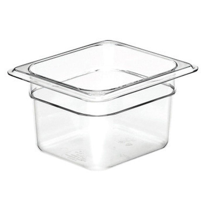 CONTAINER GN 1/6 RECTANGULAR CLEAR POLYCARBONATE