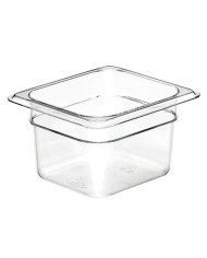 CONTAINER GN 1/6 RECTANGULAR CLEAR POLYCARBONATE