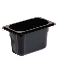 CONTAINER GN 1/9 RECTANGULAR BLACK POLYCARBONATE 
