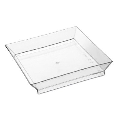 CUBIK SQUARE PLATE CRYSTAL PACK OF 100 L13 X W13CM 