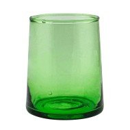 Low form tumbler in mouth-blown recycled glass green 25 cl Lily Pro.mundi