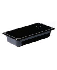 GN CONTAINER 1/3-150 RECTANGULAR BLACK POLYCARBONATE