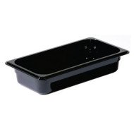 GN CONTAINER 1/3-150 RECTANGULAR BLACK POLYCARBONATE