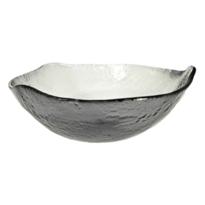 SALAD BOWL ROUND 21XH7CM GREY TIGER GLASS 