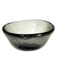 MINI BOWL ROUND 9XH4CM GREY TIGER GLASS 