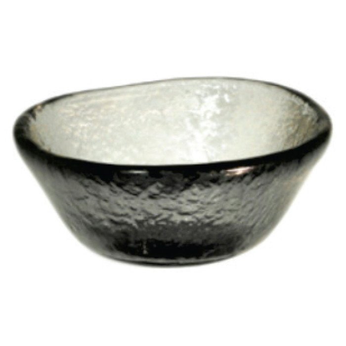 MINI BOWL ROUND 9XH4CM GREY TIGER GLASS 