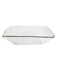 SALAD BOWL SQUARE CLEAR L26 X W26 X H6CM GLASS TIGER