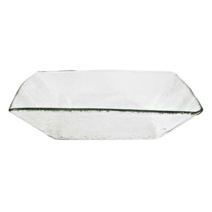 SALAD BOWL SQUARE CLEAR L26 X W26 X H6CM GLASS TIGER