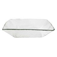 SALAD BOWL SQUARE CLEAR L26 X W26 X H6CM GLASS TIGER