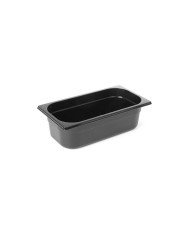 CONTAINER GN 1/4 RECTANGULAR BLACK POLYCARBONATE