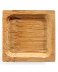 BAMBOO MIKA SQUARE PLATE 6X6CM PACK OF 144  