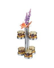 JAM HONEY STAND 5 COMPARTMENTS WITH VASE Ø11.2CM H18CM 