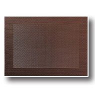 PLACE MAT DARK BROWN WITH RIM 33X46CM