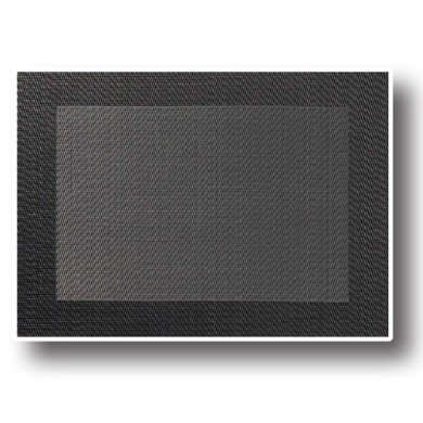 PLACE MAT BLACK WITH RIM L33 X W46CM