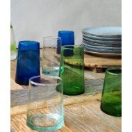 Tall tumbler in mouth-blown recycled glass 33 cl Lily Pro.mundi