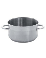 SAUTE PAN WITH 2 HANDLES WITHOUT LID ROUND Ø24CM STAINLESS STEEL QUALIPLUS PRO.COOKER