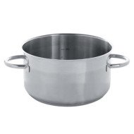 SAUTE PAN WITH 2 HANDLES WITHOUT LID ROUND Ø24CM STAINLESS STEEL QUALIPLUS PRO.COOKER