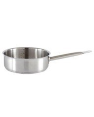 SAUTE PAN STRAIGHT WITHOUT LID ROUND Ø20CM STAINLESS STEEL QUALIPLUS PRO.COOKER