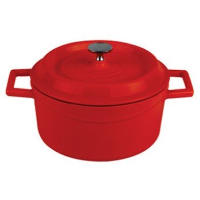 CASSEROLE TRENDY ROUND RED Ø24CM CAST IRON